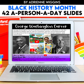 Preview of Black History (A-Person-A-Day) Google Classroom & PDF
