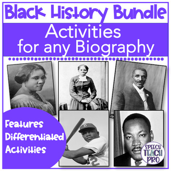 Preview of Black History Activities Bundle for Speech Therapy