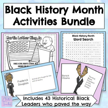Preview of Black History Activities Puzzles Coloring Pages Flash Cards Word Search Research