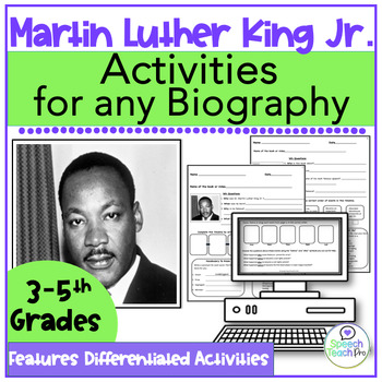 Preview of Martin Luther King Jr Activities for Speech and Language Therapy