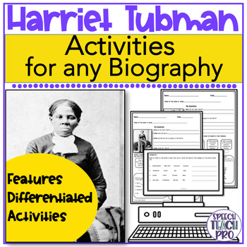 Preview of Black History Activities for Speech Therapy  |  Harriet Tubman