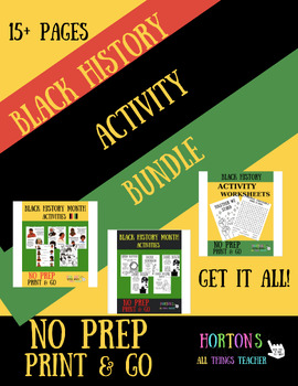 Preview of Black History Activity Bundle