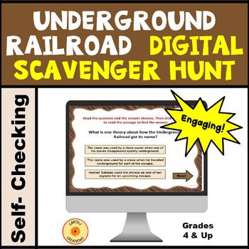 Preview of Black History Activity Underground Railroad Digital Scavenger Hunt
