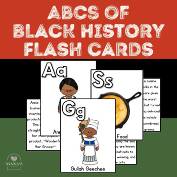 Preview of Black History Alphabet Cards - ABCs of Black History