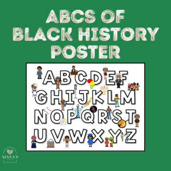 Preview of Black History Alphabet Mat / Poster - ABCs of Black History for Pre-K