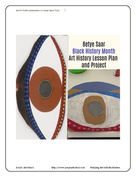 Preview of Black History Art Lesson Betye Saar Grade K-6 Painting Lesson Common Core