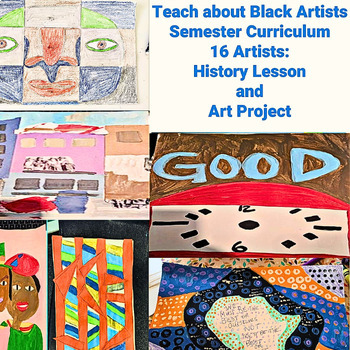 Preview of Black Artists Lesson Bundle 16 Art History Lessons Semester Curriculum