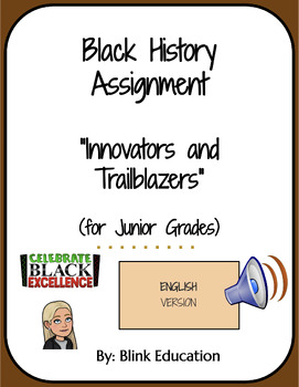 Preview of Black History Assignment - Junior Grades - Innovators & Trailblazers