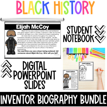Preview of Black History BUNDLE Student Notebook Digital Slides African American Inventors
