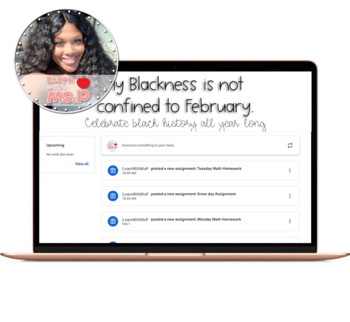 Preview of Black History Banner Google Classroom Header | Distance Learning