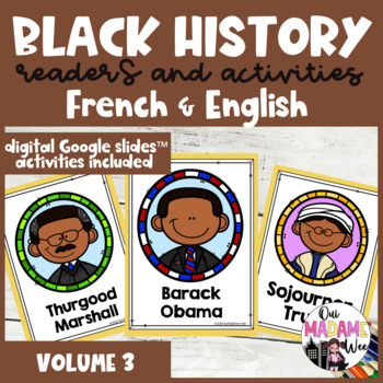 Preview of Black History Bilingual Readers and Activities Volume 3 I French I English