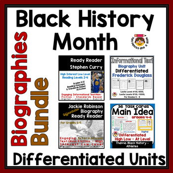 Preview of Black History Biographies Bundle Teachers Pay Teachers
