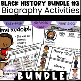 Black History Mini Biographies Activities Bundle #3 Carver