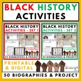 Black History Biography Activities Bundle