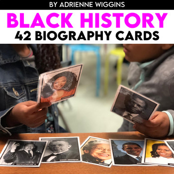 Preview of Black History Biography Cards (Daily Routine)