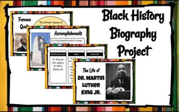 Preview of Black History Biography Project