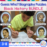 Black History Biography Puzzles Bundle - Guess Who? Histor