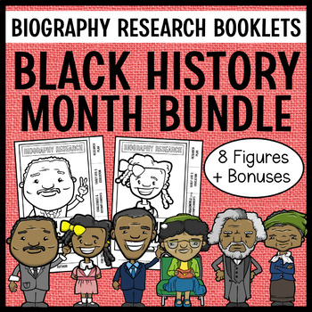 Preview of Black History Biography Research Projects SET