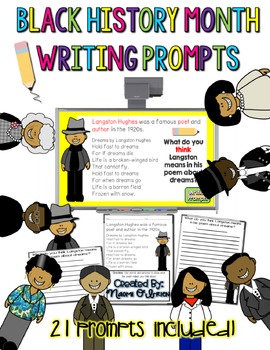 Preview of Black History Bios and Writing Prompts: Project and Respond