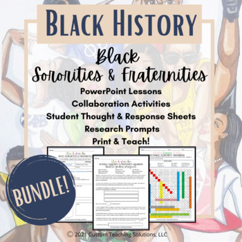 Preview of Black History - Black Fraternities and Sororities BUNDLE