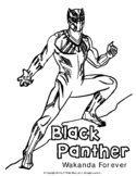 Black History: Black Panther Coloring Page - FREE