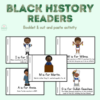 Preview of Black History Booklets for Early Readers - Black History Beginning Sounds Books