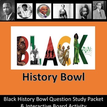 Preview of Black History Bowl Questions # 1 Interactive PowerPoint
