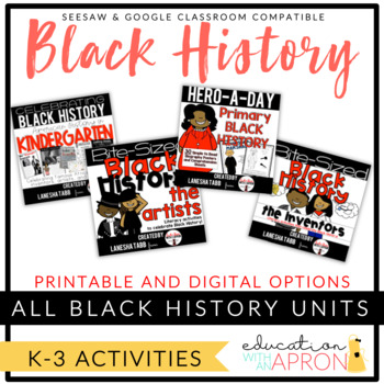Preview of Black History Bundle K-3