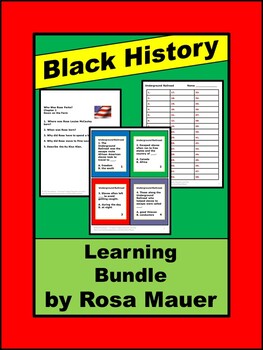 Preview of Black History Bundle Learning Activities for Kids