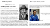 Martin Luther King Jr / African American Astronauts - Read