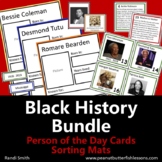 Black History Bundle: Person of the Day Cards and Sorting Mats
