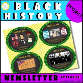 Preview of Black History Timeline Project (Editable)