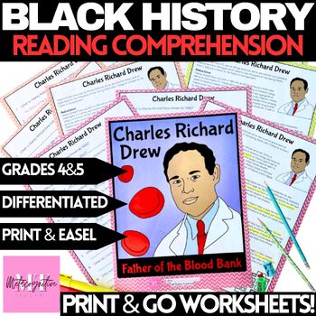 Preview of Black History - Charles Richard Drew Reading Comprehension Worksheets