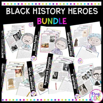 Preview of Black History Civil Rights Differentiated Reading Passages and Activities Bundle