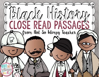 Preview of Black History Close Read Passages and Graphic Organizers