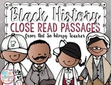 Black History Close Read Passages and Graphic Organizers