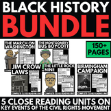 Black History Close Reading Passages - Civil Rights Moveme