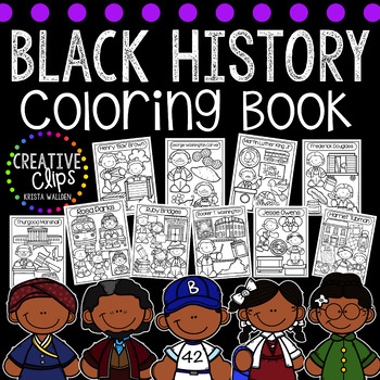 Preview of Black History Coloring Book {Made by Creative Clips Clipart}