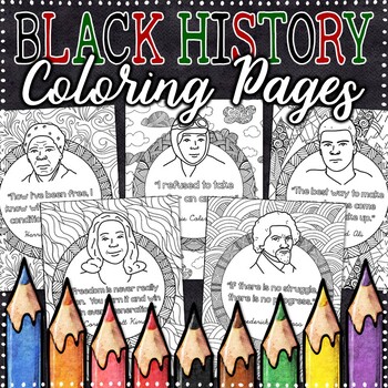 Preview of Black History Coloring Pages | Black History Month Activities