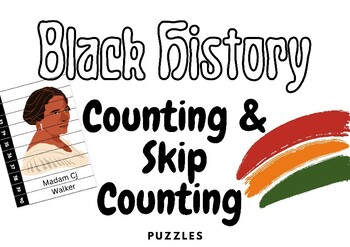 Preview of Black History Counting & Skip counting Puzzles