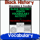 Black History & Culture Vocab Activity w/ Mandalas & Doodl