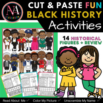 Black History Cut-and-Paste Fun Activities by Nike Anderson's Classroom