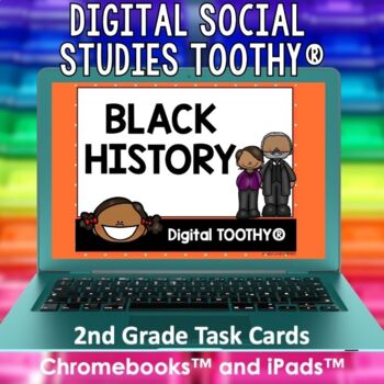 Preview of Black History Digital Social Studies Toothy® Task Cards