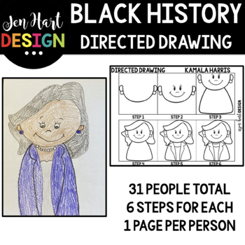 Preview of Black History Directed Drawing BUNDLE
