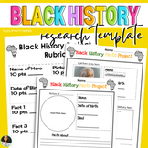 Black History Facts Student Research Template & Activity