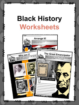 Preview of Black History Facts and Worksheets | Black History Month