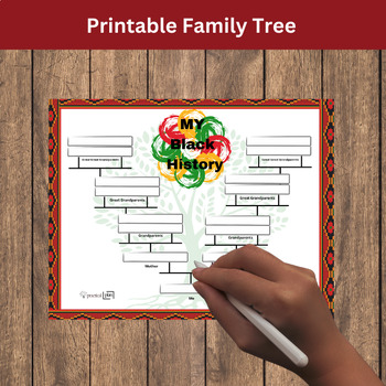 Preview of Black History Family Tree Worksheet