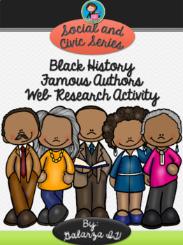 Preview of Black History Famous Authors Web Research Activity