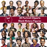 Black History Figures - 30 Portrait Clip Art for Black His