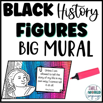Preview of Black History Figures Mural Collaborative quotes project month